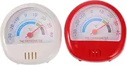 Cabilock 2 Pack Plastic Fridge Temperature Gauge Freezer Thermometer Accurate Measuring Tool Lightweight Portable Thermometer