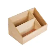 Wood Tea Station Dispenser Bar Caddy Sugar Sachet Holder Box Organiser Olympia