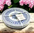 SHABBY CHIC HYDRANGEAS 4pc set Salad Plates blue purple White 9” set 4 (or8) new