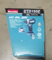 Makita DTD153Z 18V Brushless 1/4 " IMPACT DRIVER 170Nm Skin only genuine