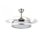 42" Bluetooth Music Ceiling Fan with Light Remote 7-Color Change LED Chandelier