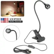 Flexible Reading LED Light Clip-on Beside Bed Desk Table Lamp Book Lights USB
