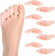 8Pcs Pinky Toe Separator and Protectors, Gel Pinky Toe Separators, Triple Gel To