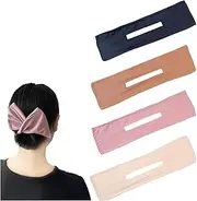 Flexible Donut Curlers Lazy French Twist Clip,4Pcs Deft Hair Bun Maker Doughnut Hair Bun,Twister Hair Bun Maker Deft Bun,Hair Bun Maker Deft Bun for Hair Twister,French Twist Deft Bun Maker for Women