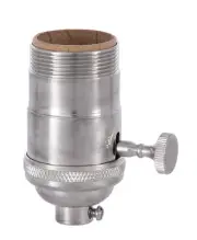 B&P Lamp Heavy Turned Brass, Heavy Brass Knob Premium Lamp Sockets with On/Off