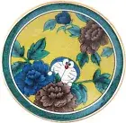 "Doraemon" Kutani ware small plate Yoshidaya style four colors Made in Japan