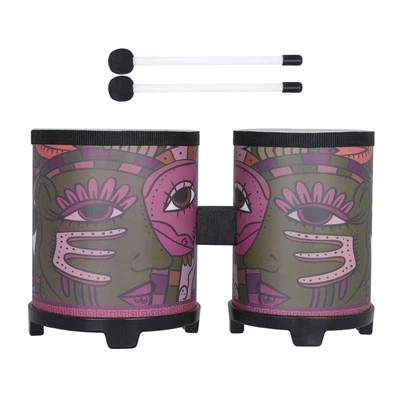 Portable African Hand Drum Indian Decal Bongos Drum Portable Small Drum