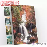 Paint By Numbers Kit Falls Scenery Nature Wall Oil Adult Beginner Kids Canvas