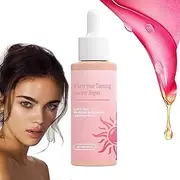 Zeria Sunless Tanning Drops, Zeria Tanning Lotion, Enhances Natural Tan, Drinkable Tanning Drops, To Naturally Boost Melanin, Moisturizes Skin, No Streaks, for All Skin Types (2 PC)