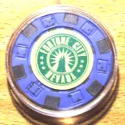 Dead Rising 2 Fortune City Nevada Poker Chip Golf Ball Marker - Blue