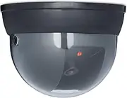 Relaxdays Dummy Camera Dome with LED Light, with Adjustable Camera Angle, Security Camera, Dummy Camera, Black, Pack of 1