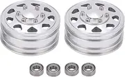 CNC Aluminum Alloy Front Wheel Hub and Bearing for Tamiya 1/14 Tractor Model Car Series Quality Rust Proof Wear Resistant Front Wheel Hub and Bearing with Reasonabl