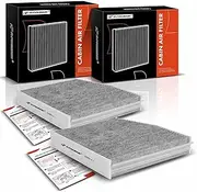 A-Premium 2-PC Cabin Air Filter with Activated Carbon Compatible with Mercedes-Benz B250, B250e, CLA250, CLA35 AMG, CLA45 AMG, GLA250, GLA35 AMG, GLA45 AMG, GLB250, GLB35 AMG & Infiniti QX30