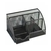 Pen Holders Affordable Students Office Desk 6 Compartments Metal Pen Container Black School Stationery Desk Organizer