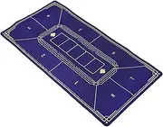 GETAJGHSD Folding Portable Poker Mat Rubber Table Top Cover for Poker Games Night Parties Home Entertainment Professional Look Easy Cleanup Blue