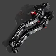 Brake Brake Clutch Lever Handbar Motorcycle Brake Levers CNC Adjustable for Ducati Scrambler Cafe Racer 2017 (Color : Black A)