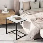 Sliding C-Shaped Couch Table Bed Side Table Large Area Laptop Table Stable Base