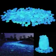 200 PCS Glow in The Dark Garden Pebbles Stones Rocks for Yard Walkways Decor DIY