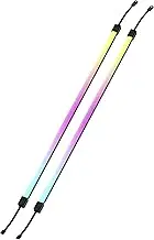 CORSAIR LS350 Aurora Light RGB Strips 350mm – 2X Magnetic Diffused Individually Addressable RGB LED Strips – +5V ARGB Header or CORSAIR iCUE Controller – ARGB to iCUE 3-Pin Adapter Cable Included