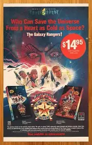 1987 Galaxy Rangers VHS Print Ad/Poster 80s Kid TV Cartoon Video Promo Pop Art