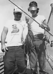 Two Men Holding Flounder In Ocean City, Maryland 1980 Old Fishing Photo
