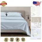 Luxury 600 Thread Count Egyptian Cotton Split King Sheets - Light Blue, 5 PC Set