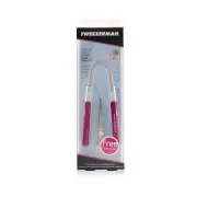 Tweezerman Smooth Finish Facial Hair Remover - Pink (With Stainless Slant Tweezerette) 2pcs