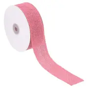 1.5" Wide 10 Yards Burlap Fabric Ribbon Jute Crafts Roll Wrapping Pink