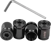 4PCS Locking Car Tire Valve Stems Caps, Anti-Theft Auto Wheel Valve Stem Covers with O Rubber Seal, Universal Stainless Tyre Air Stems Cover for Cars, Bicycles, Motorcycles