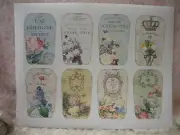 Vintage French Perfume / Cologne Labels for Scrap booking or Bottles (8)