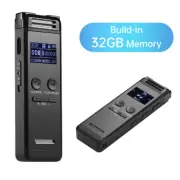 32G Digital Voice Recorder Activated Record MP3 Music Player w/ Mic Speaker Z3V3