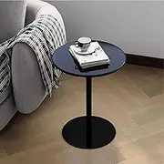 Round Bar Height Cocktail Table Small Pub Table for Home Kitchen, Bedroom, Small Spaces, Living Room End Tables Sofa Side Table Base Pedestal Table, Easy Assembly(60x72cm)