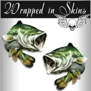Largemouth Bass Decals Fish Stickers Tackle Box RV Truck Trailer AFP-0031