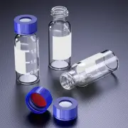 New/Sealed Clear Glass 2ml Lab Vials with Screw Caps & Seals Box of 100