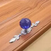 Crystal Glass Door Drawer Cupboard knobs,Round Crystal Ball and Leaf Knob Transparent Glass Knob Cabinet Dresser Wardrobe Kitchen Drawer Handle 10 Piece Set Diameter 30Mm,Clear,30Mm*170Mm (Size : 30M