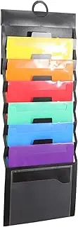 Angoily 6grids Wall Mounted File Organizer Bag Multi Document Storage Folder for Home Office and School Handheld Design Easy to Classify and Access Files Stylish and Practical