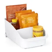 RollOut Pantry Drawer BPA-Free Rolling Organizer Bin with 2 Adjustable Divide...