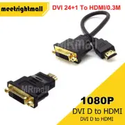 DVI D Female Dual Link to HDMI Male Converter Socket Cable Adapter Plug For HDTV