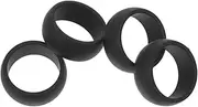 4pcs Silicone Ring Mens Silicon Rings Ring Covers Mens Black Rings Mens Wedding Bands Rubber Rings for Men Sports Gym Exercising Rings Mens Ring Man Personality Jewelry