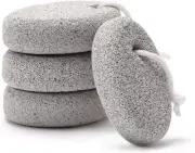 4-Pack Natural Pumice Stone for Feet, Lava Pedicure Tools Hard Skin Callus Remo