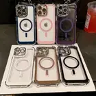 Clear Magnetic Soft Case For iPhone 11 12 13 14 15 16 Plus Pro Max Back Cover