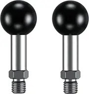 YIMINGYINUO 1'' Ball Mount with M10 x 1.25mm Threaded Post Compatible with RAM Mounts B Size 1 Inch Portale Screw Ball Head for Bike, Motorcycle,Rearview Mirror (Black2, M10)