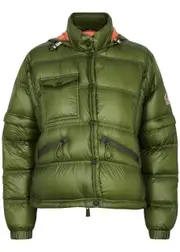 Moncler Mauduit Quilted Shell Jacket - Dark Green - 1 (UK 10 / S) 1 (UK 10 / S)