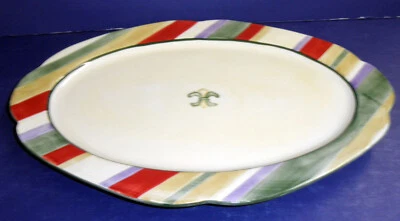 Fitz and Floyd Le Marche Striped Platter- 58/277- New