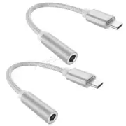 2-Packs Type C to 3.5mm Earphone Adapter for Motorola Moto Z Force Droid XT1650M
