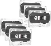 OSALADI 6 Pcs Audio Tape Recording Blank Cassette Tapes Blank Audio Cassette Tape Recordable Cassette Tapes Blank Cassette Tapes for Recording Recordable Empty Cassette Tapes