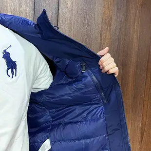 美國百分百【全新真品】Ralph Lauren 羽絨外套 連帽 男款 RL 小馬 Polo 夾克 深藍 BC75