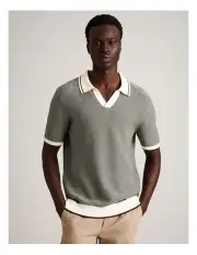 [Blaq] Frankie Knitted Polo in Khaki