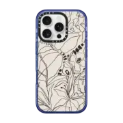 iPhone 16 Pro Impact Case MagSafe Compatible Charcoal Tropics - Creme