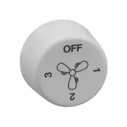 CLIPSAL 2031VF3CB-KBWE - 4-Position Fan Controller Knob White Suits Airflow Ceiling Fans